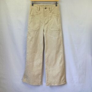 Pilcro & the Letterpress Carpenter Wide Leg Cream Size 27